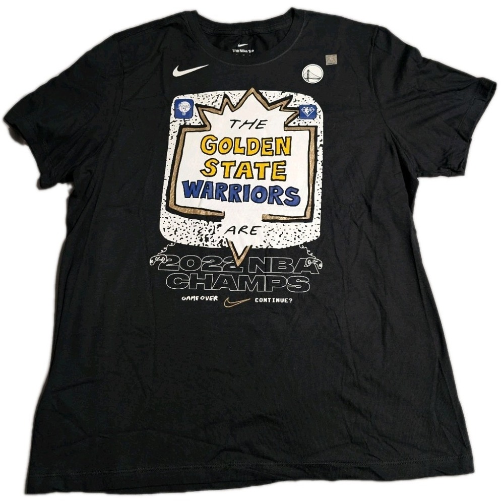 Nike Golden State Warriors 2022 NBA Champs T Shirt Mens 2XL Black Finals Tee NWT